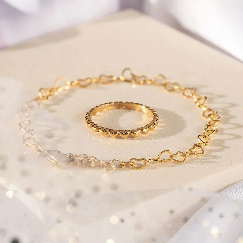 Fame by iXXXi Small Hearts ring set | Nance@Home