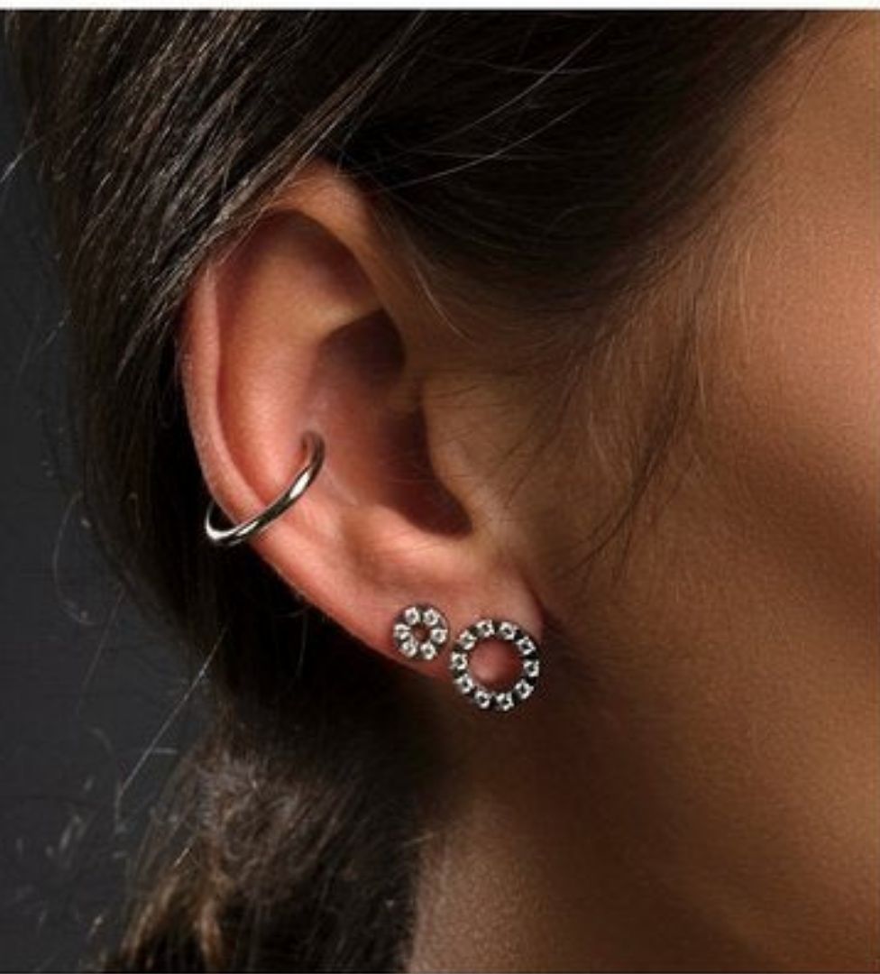iXXXi Ear studs Circle Stone 10mm
