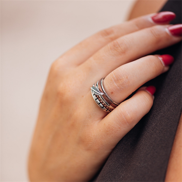 iXXXi Jewelry Filling Ring Symbol Feather 2mm