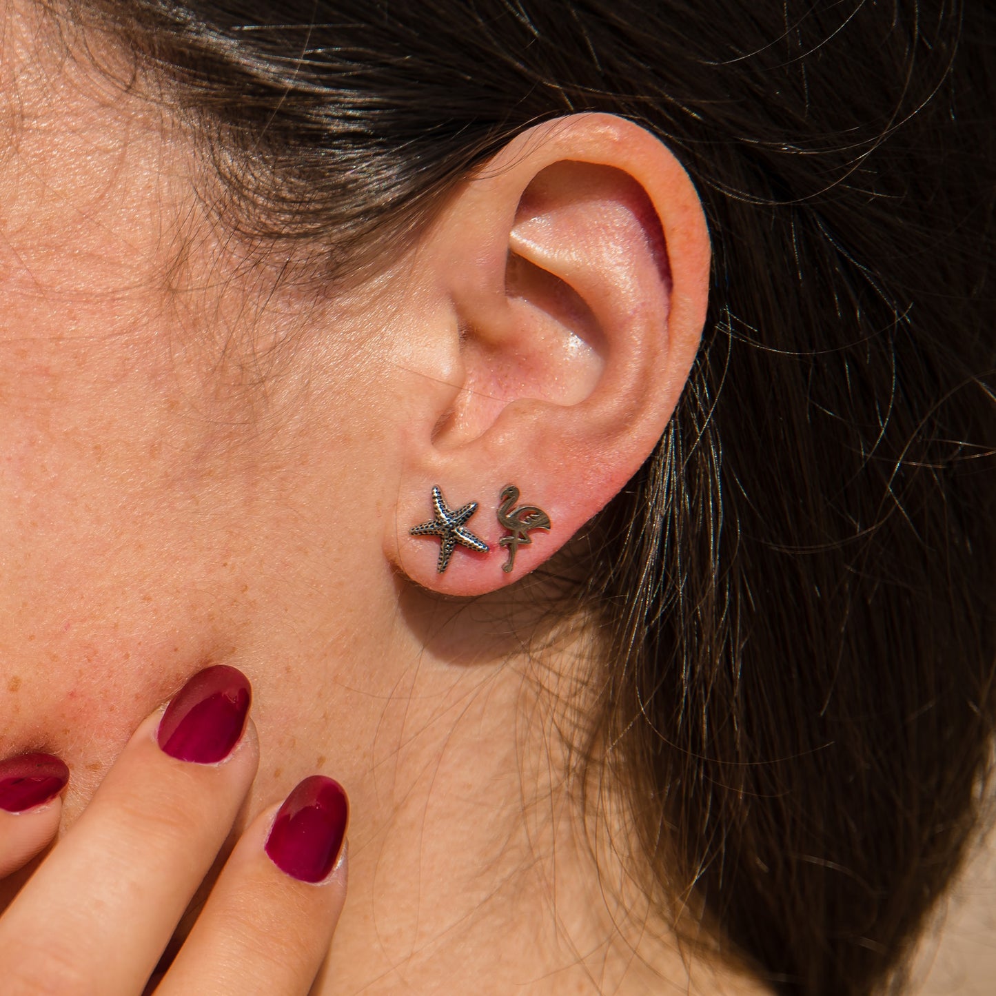 iXXXi Jewelry Ear Studs Flamingo
