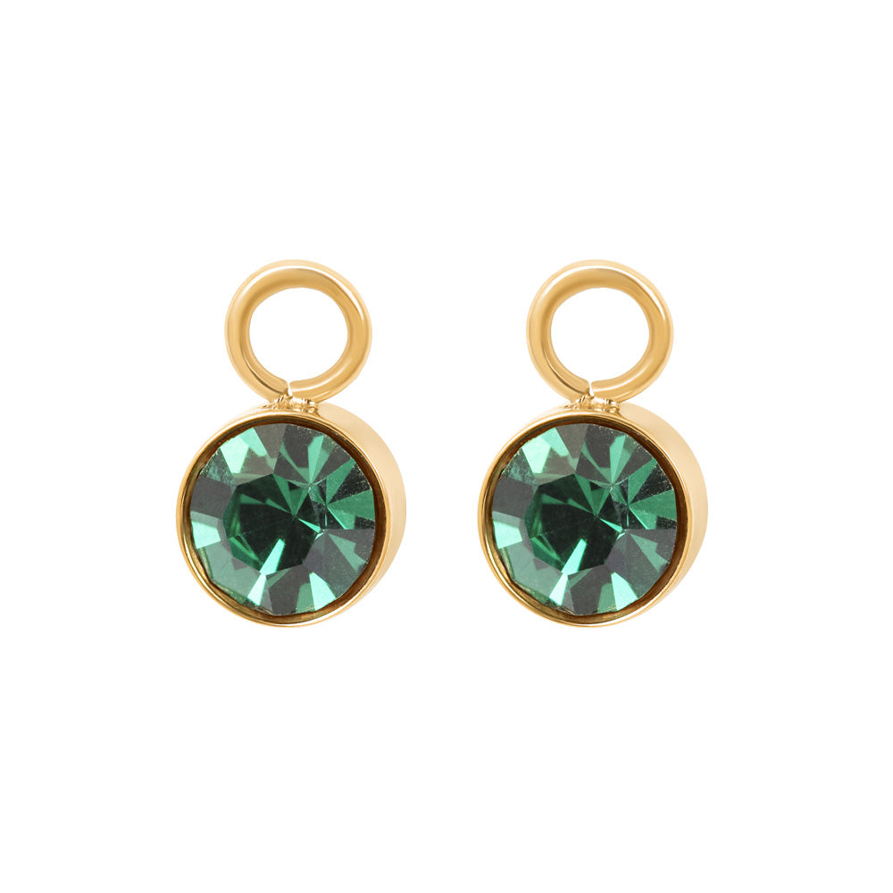 iXXXi Jewelry Hoop Charms Stone Emerald