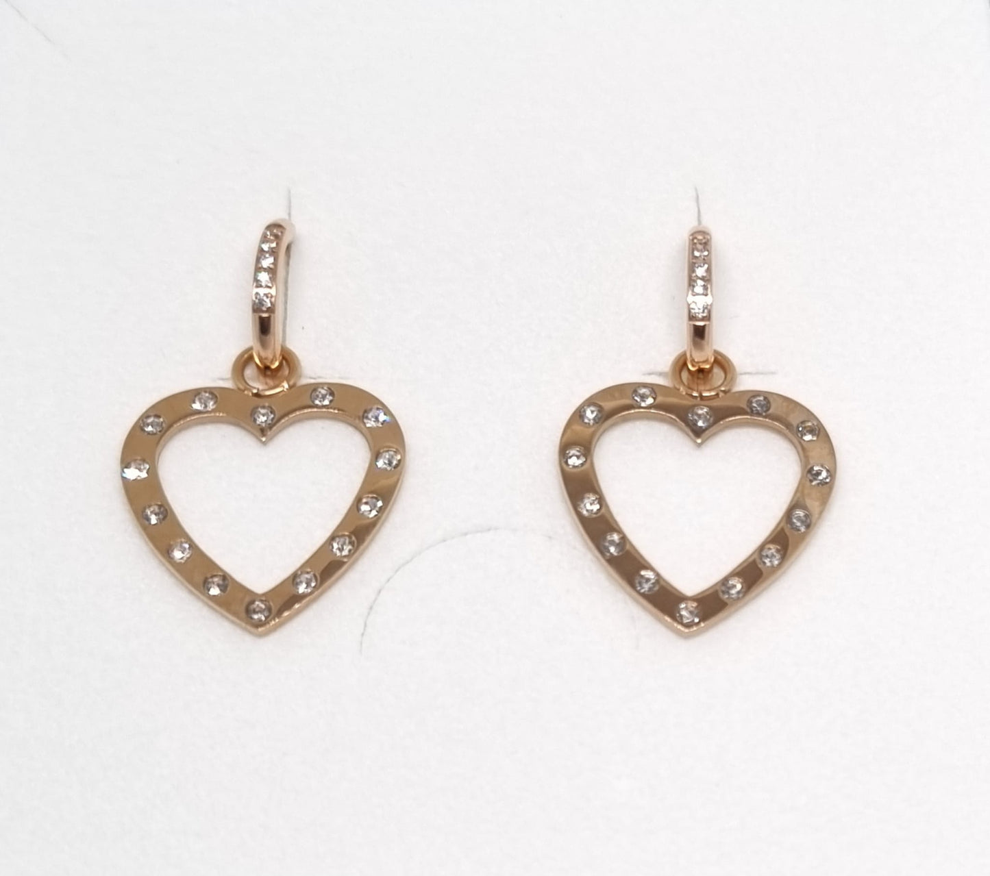 Gift set Hoops Crystal with Heart