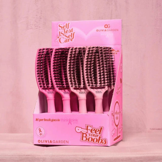 Olivia Garden Fingerbrush Boar & Nylon Think Pink 2024