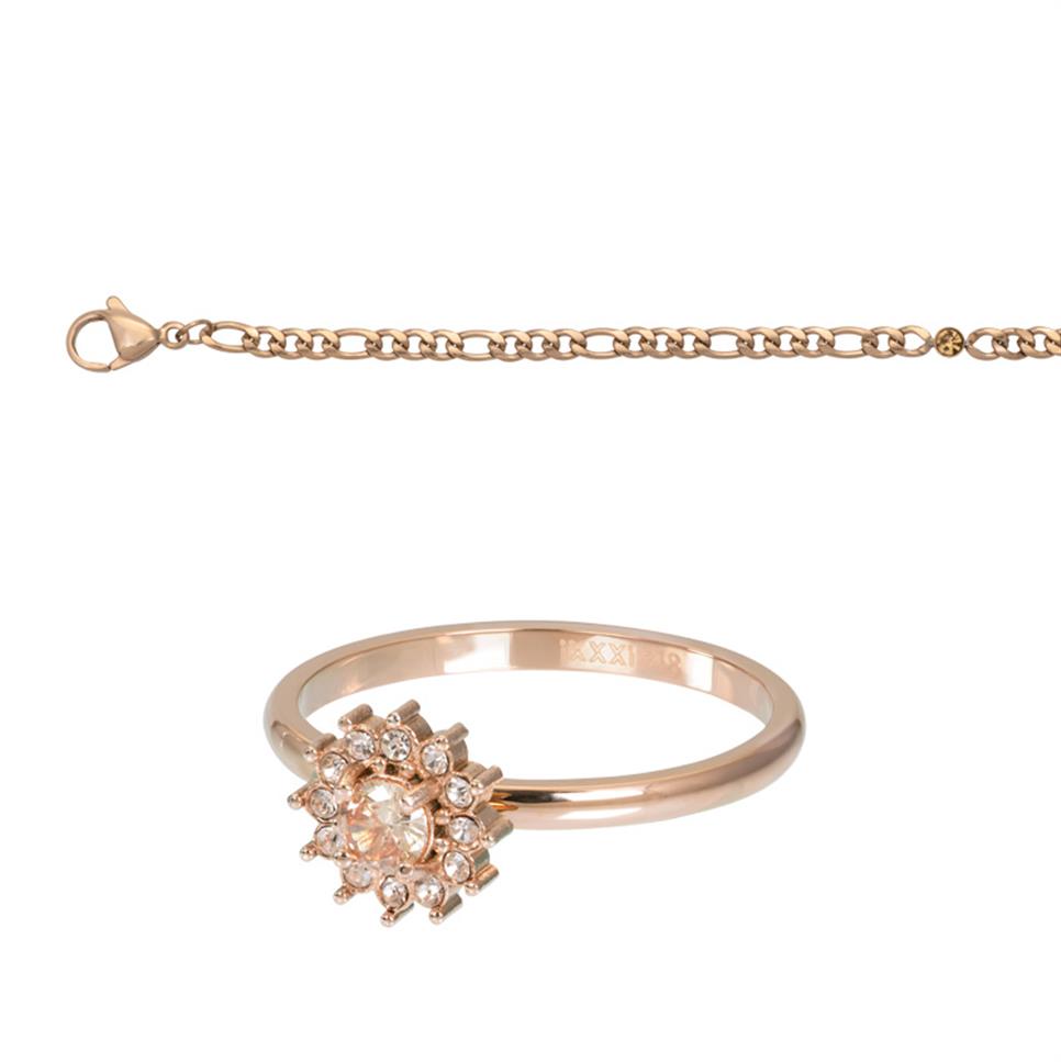 Fame Lucia ring set Rose-Gold/Peach