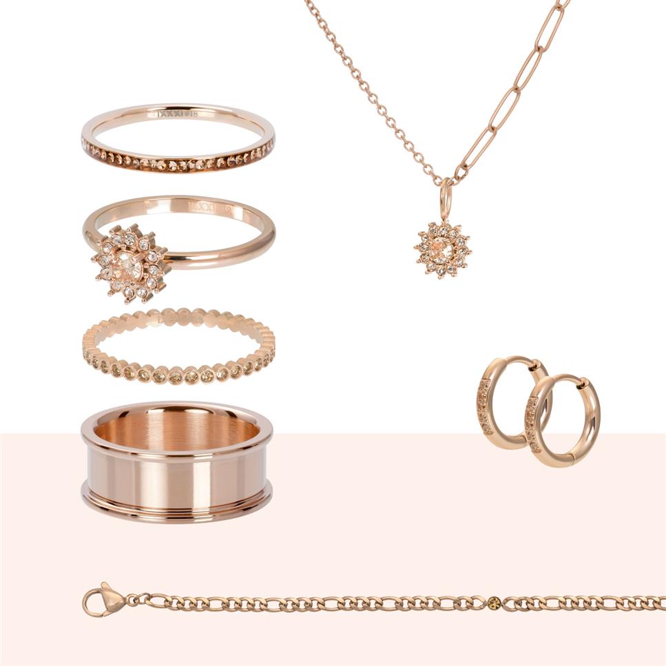 Lucia Peach Set Rose Gold/Peach