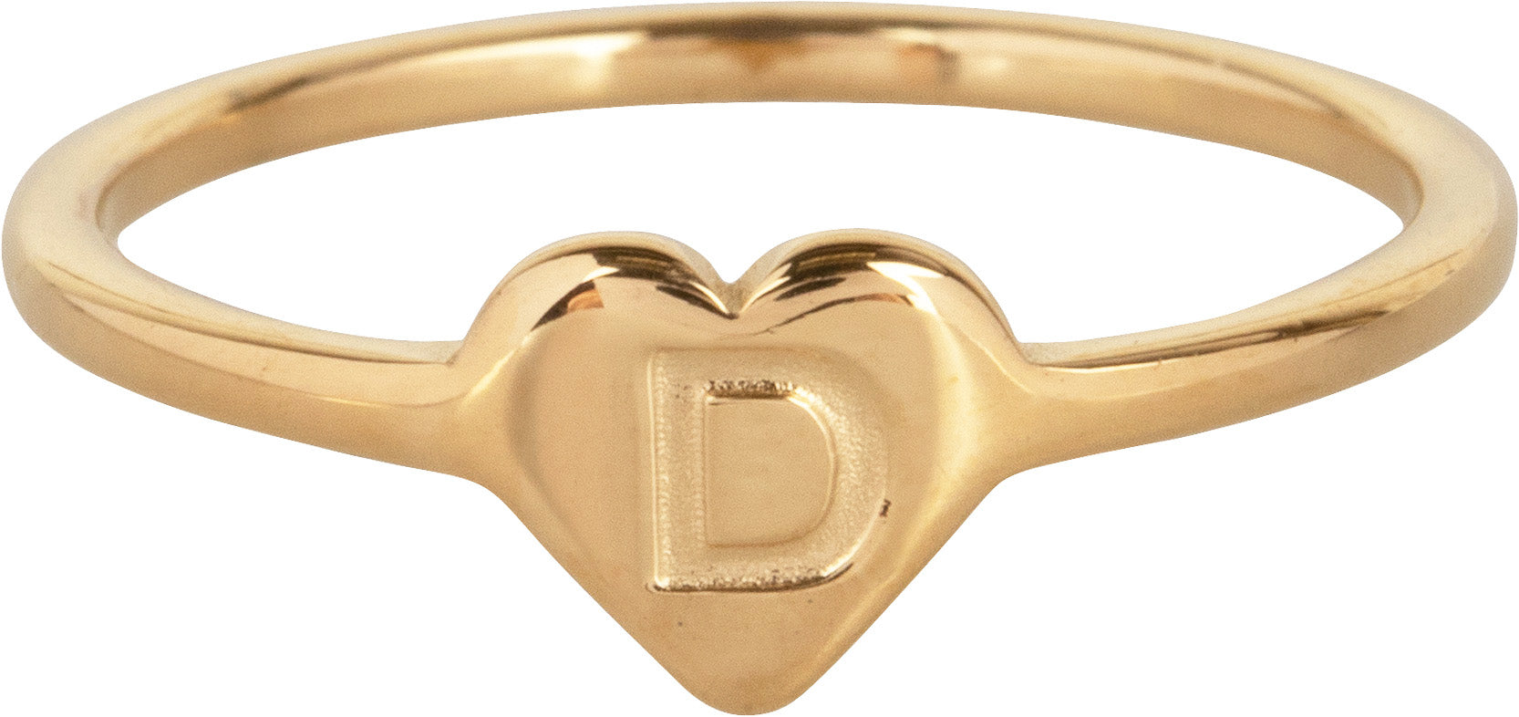 Gouden heart Letter D