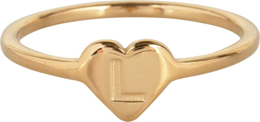 Gouden heart Letter L