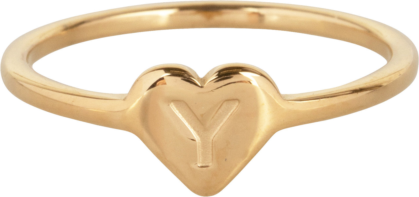 Gouden heart Letter Y